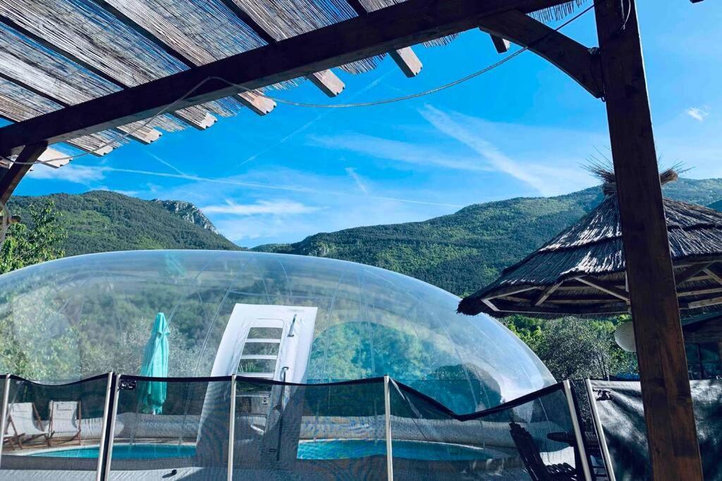 2P Au Coeur Des Montagnes Avec Piscine Chauffee Apartment Puget-Théniers Exterior photo